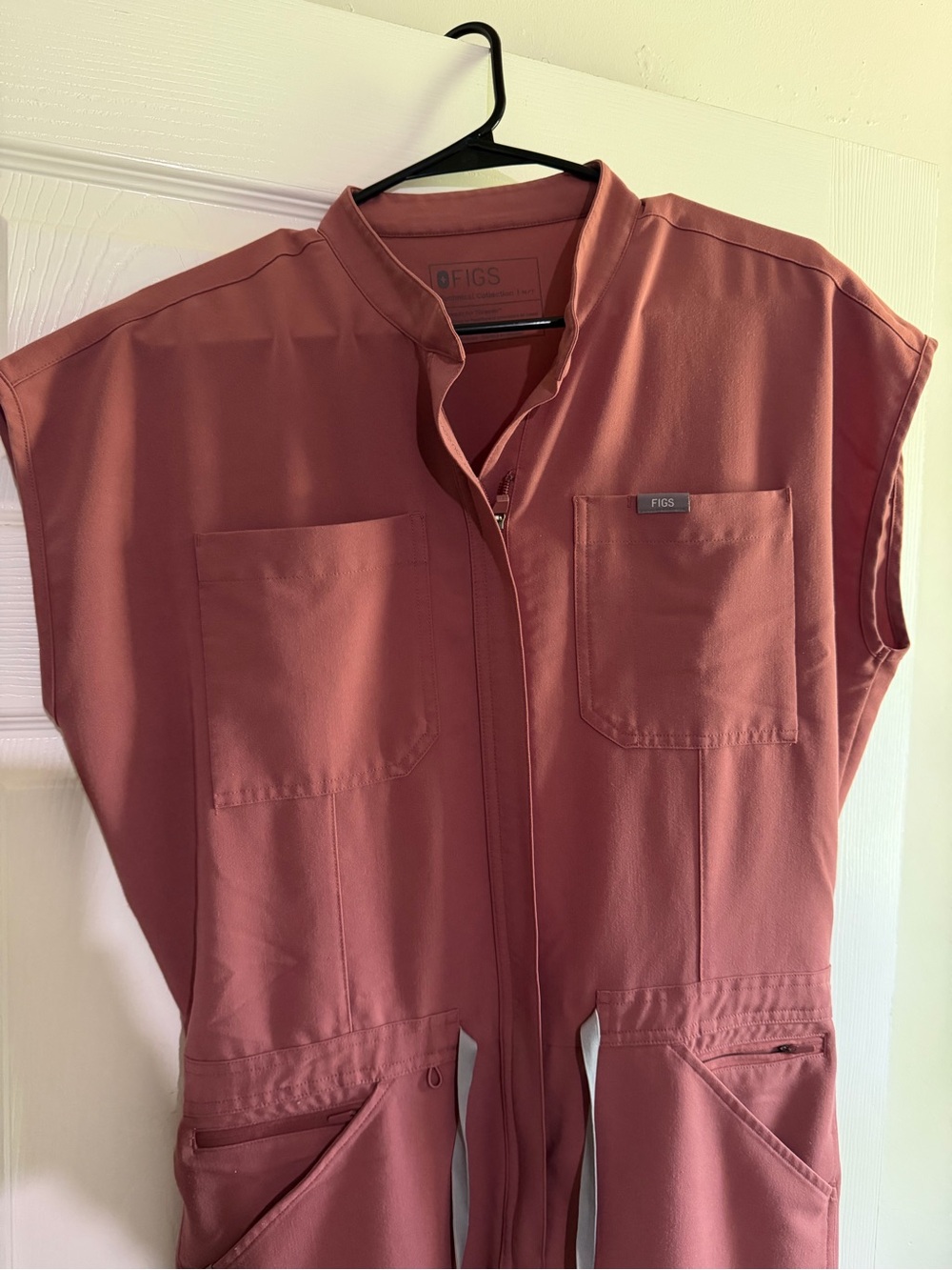 Figs Women's Sleeveless Jumpsuit in Mauve